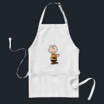 PEANUTS | Charlie Brown Standard Apron<br><div class="desc">Charlie Brown is the loveable loser in the zig-zag t-shirt. Check out this cute Peanuts design featuring Charlie Brown and his loveable smile. Personalise by adding your name!</div>