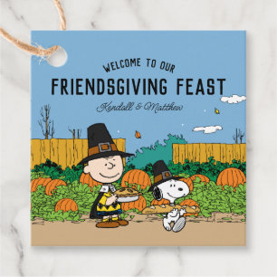 Peanuts   Charlie Brown Thanksgiving Add Your Name Favour Tags