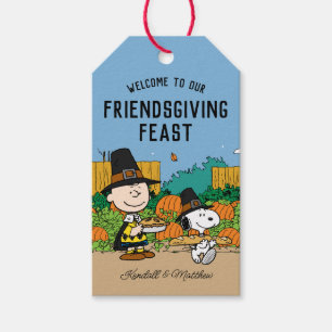 Peanuts Charlie Brown Thanksgiving Add Your Name Gift Tags