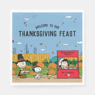 Peanuts Charlie Brown Thanksgiving Feast Napkin