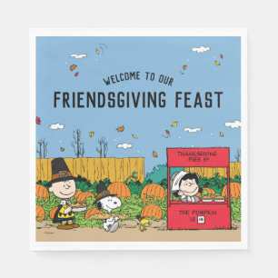 Peanuts Charlie Brown Thanksgiving Feast Napkin