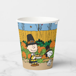 Peanuts   Charlie Brown Thanksgiving Feast Paper Cups