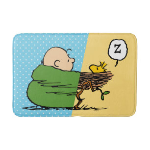 Peanuts   Charlie Brown & Woodstock Half & Half Bath Mat