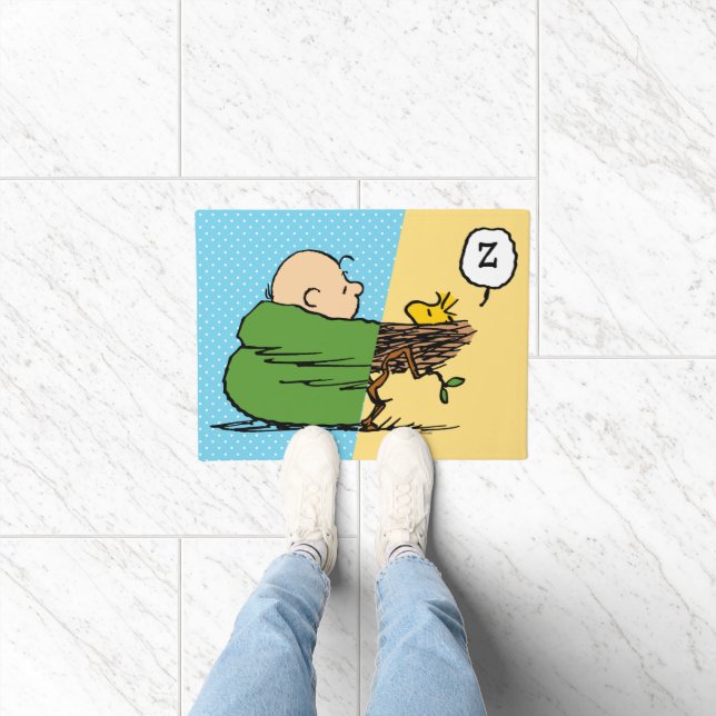Peanuts | Charlie Brown & Woodstock Half & Half Doormat (Indoor)