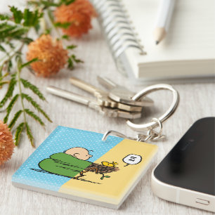 Peanuts   Charlie Brown & Woodstock Half & Half Key Ring