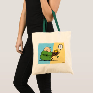 Peanuts   Charlie Brown & Woodstock Half & Half Tote Bag