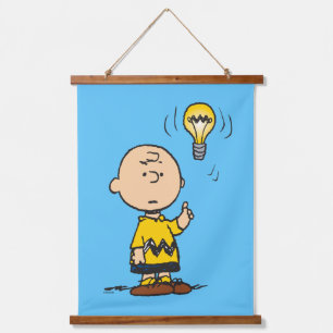Peanuts   Charlie Brown's Light Bulb Idea Hanging Tapestry