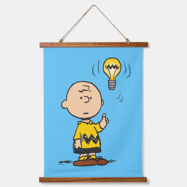 Peanuts | Charlie Brown's Light Bulb Idea Hanging Tapestry (Front)