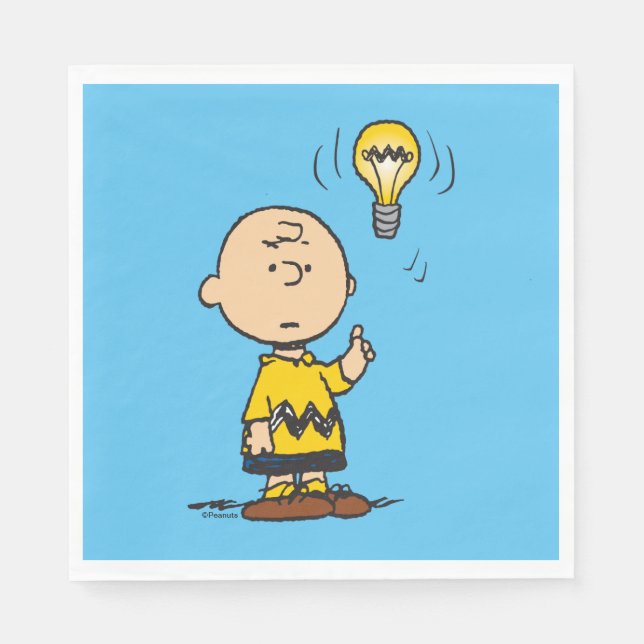 Peanuts | Charlie Brown's Light Bulb Idea Napkin (Front)