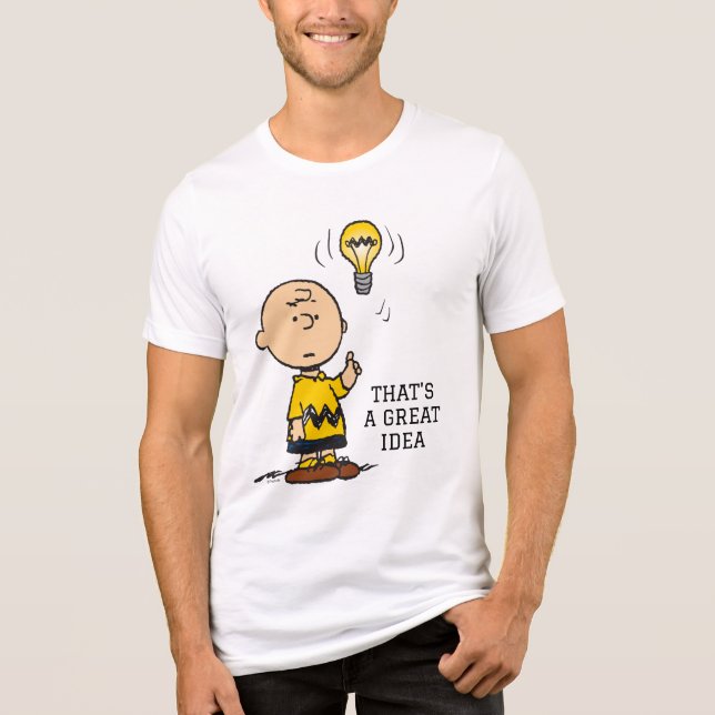 Peanuts | Charlie Brown's Light Bulb Idea Tri-Blend Shirt (Front)