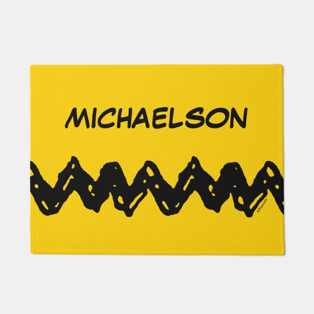 Peanuts | Charlie Brown's Zig-Zag Shirt Doormat (Front)