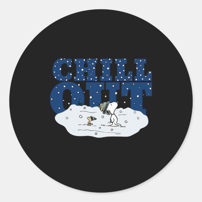 Peanuts Chill Out  Classic Round Sticker (Front)