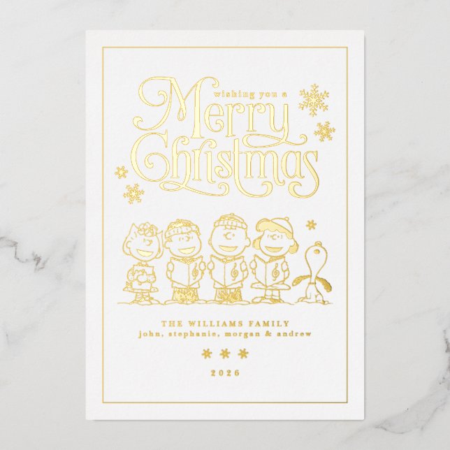 Peanuts Christmas Carolers Holiday (Front)