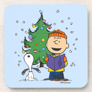Peanuts   Christmas Caroling Coaster