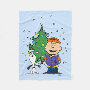 Peanuts   Christmas Caroling Fleece Blanket