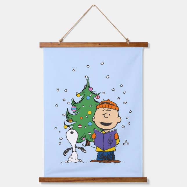 Peanuts | Christmas Caroling Hanging Tapestry (Front)