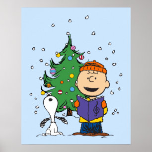 Peanuts   Christmas Caroling Poster