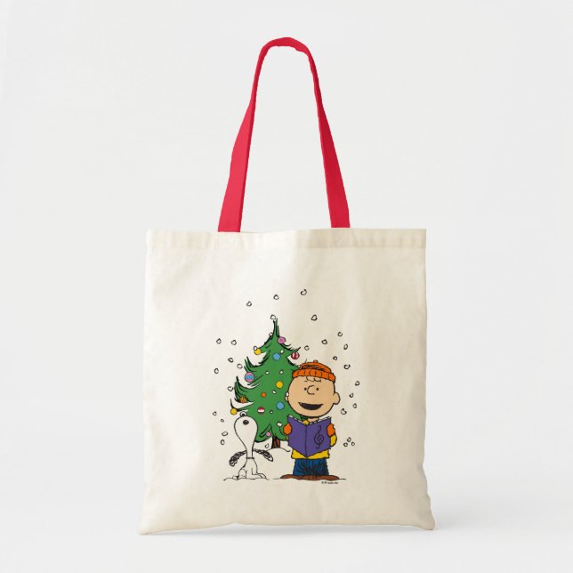 Peanuts | Christmas Caroling Tote Bag (Front)