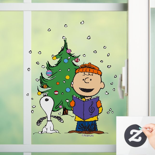 Peanuts | Christmas Caroling Window Cling (Home)