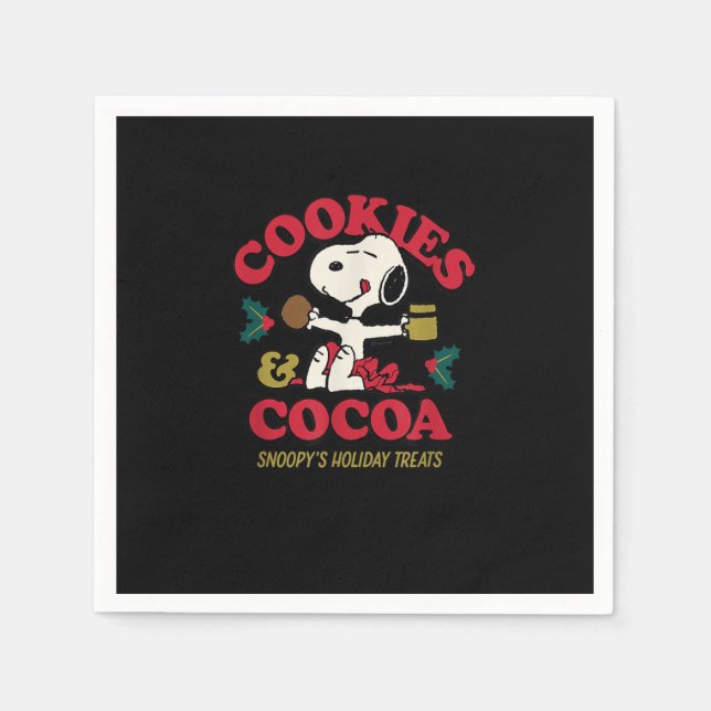Peanuts - Christmas - Cookies & Cocoa Napkin (Front)