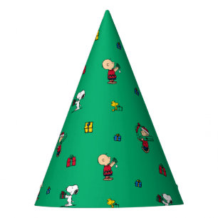 Peanuts   Christmas Gift Giving Pattern Party Hat