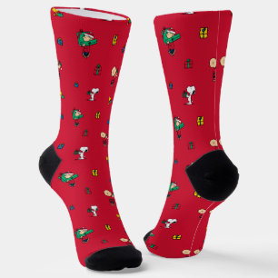 Peanuts   Christmas Gift Giving Red Socks