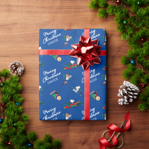 Peanuts Christmas Gift Wrapping Pattern Wrapping Paper