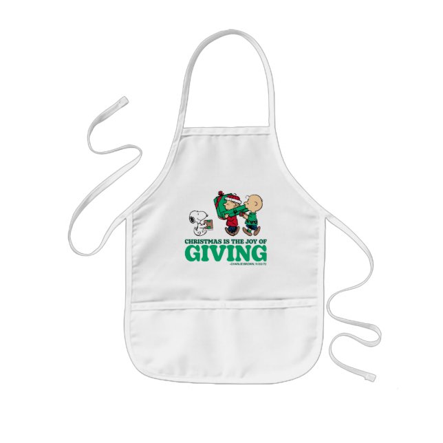 Peanuts | Christmas is the Joy of Giving Kids Apron (Front)