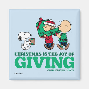 Peanuts   Christmas is the Joy of Giving Magnet