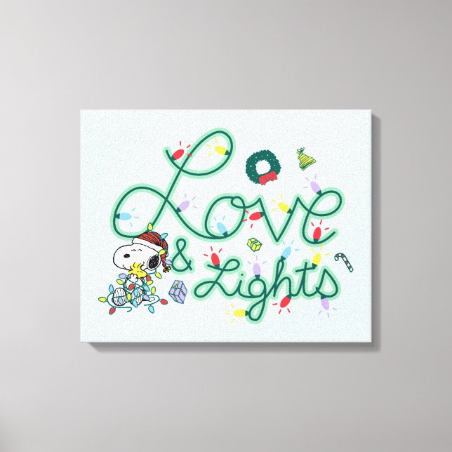 Peanuts | Christmas Love and Lights Canvas Print (Front)