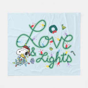 Peanuts   Christmas Love and Lights Fleece Blanket