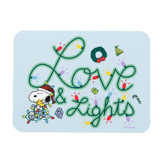 Peanuts | Christmas Love and Lights Magnet (Horizontal)