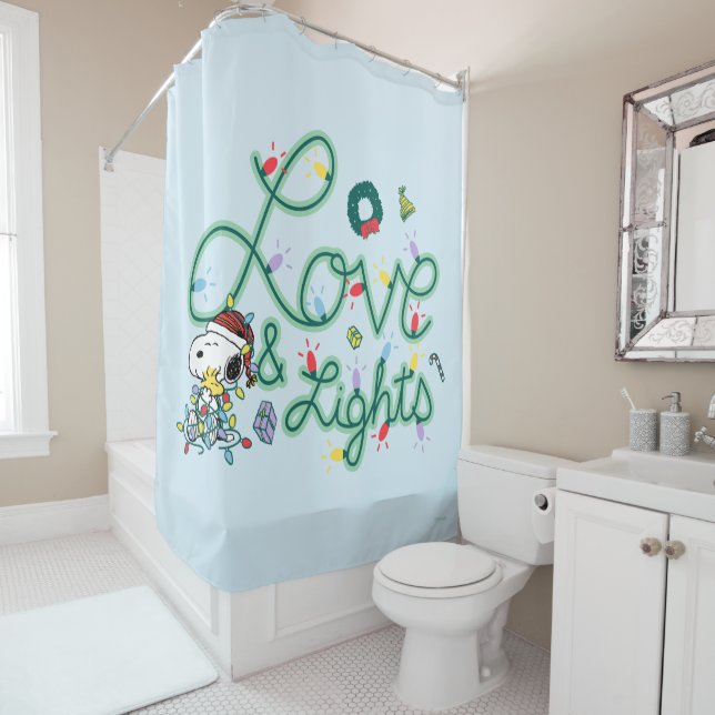 Peanuts | Christmas Love and Lights Shower Curtain (In Situ)