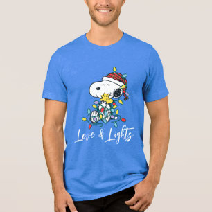 Peanuts   Christmas Love and Lights Tri-Blend Shirt
