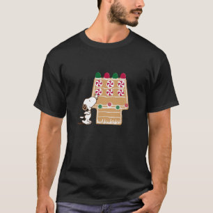 Peanuts Christmas Snoopy Reaching For Candy Cane T-Shirt