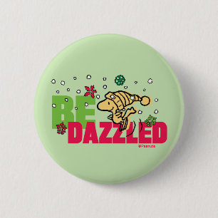 Peanuts   Christmas Woodstock Be Dazzled 6 Cm Round Badge