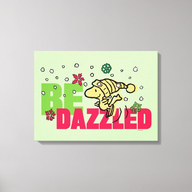 Peanuts | Christmas Woodstock Be Dazzled Canvas Print (Front)