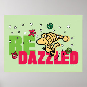 Peanuts Christmas Woodstock Be Dazzled Poster