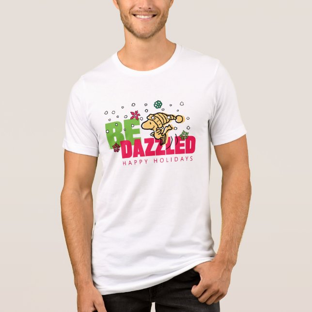 Peanuts | Christmas Woodstock Be Dazzled Tri-Blend Shirt (Front)