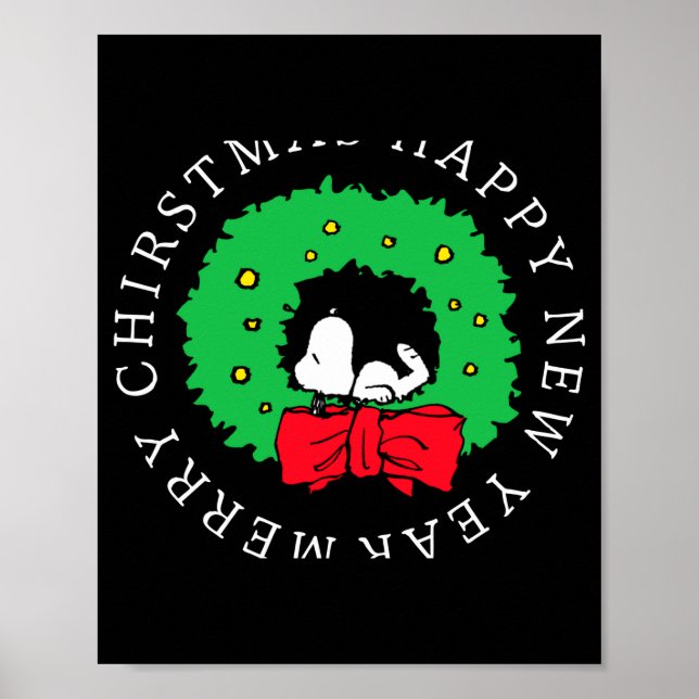 Peanuts Christmas Wreath  Poster (Front)