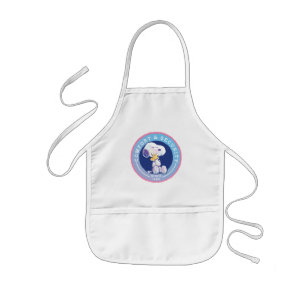 Peanuts Comfort & Security Badge Blue Kids Apron
