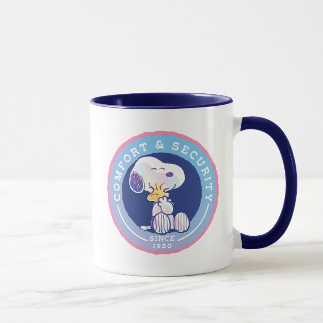 Peanuts | Comfort & Security Badge Blue Mug (Right)