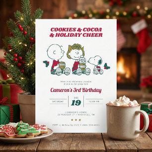 Peanuts Cookies & Cocoa Birthday Invitation