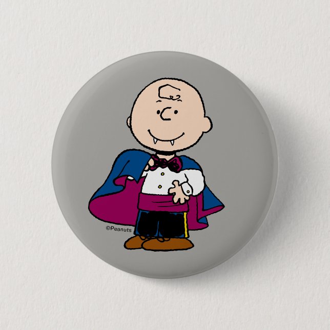 Peanuts | Count Charlie Brown 6 Cm Round Badge (Front)