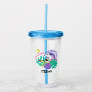 Peanuts Cowabunga Snoopy Add Your Name Acrylic Tumbler