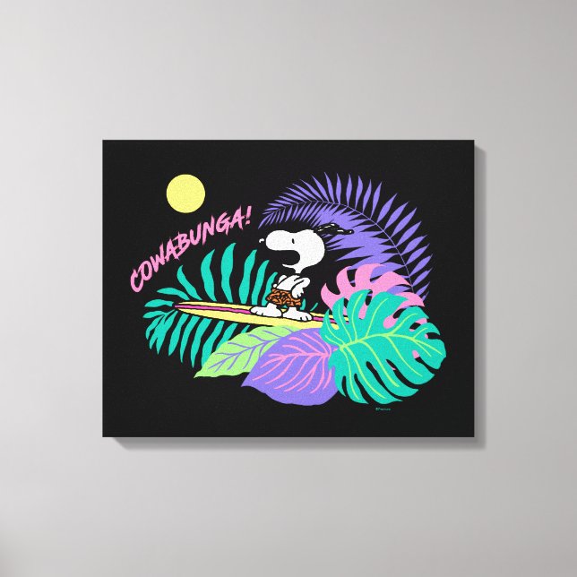 Peanuts | Cowabunga Snoopy Canvas Print (Front)