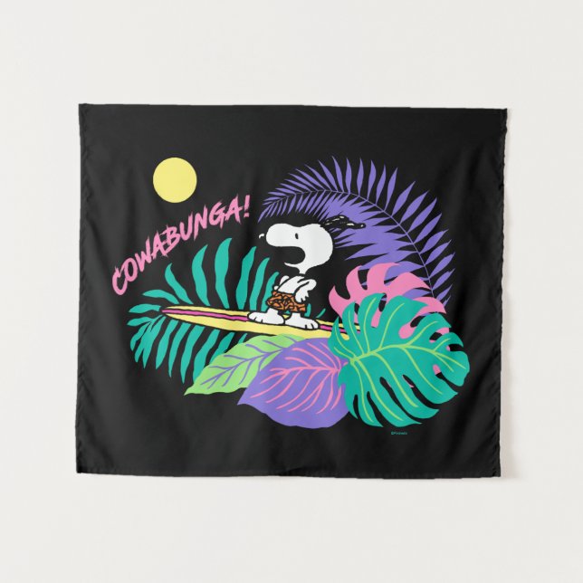 Peanuts | Cowabunga Snoopy Tapestry (Front (Horizontal))