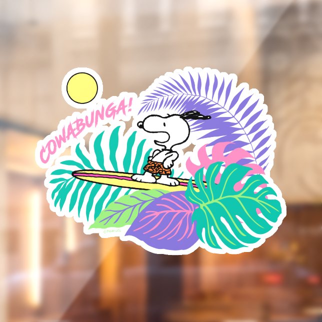 Peanuts | Cowabunga Snoopy Window Cling (Sheet 2)