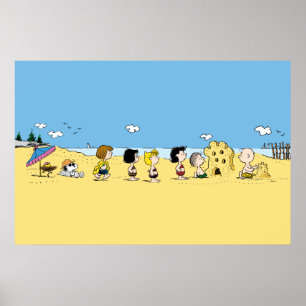 Peanuts   Day at the Beach Poster