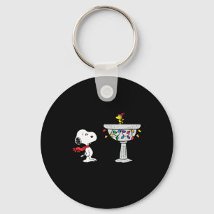 Peanuts Decorated Bird Bath  Key Ring